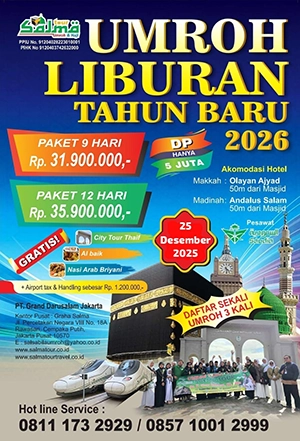 Umroh Akhir Tahun 2025 dan Liburan Awal Tahun 2026 - Grand darusalam jakarta salma tour
