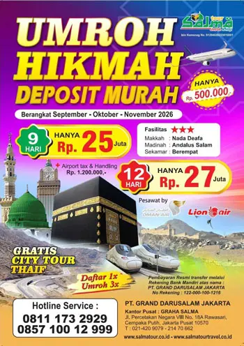 Promo Umroh September Oktober dan November 2026